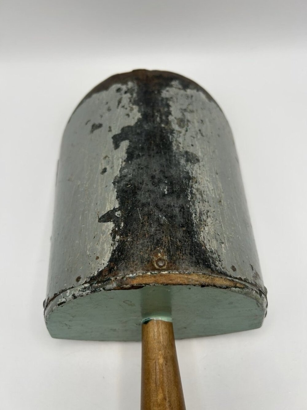Primitive Galvanized Metal Coal Ash Feed Grain Scoop Wood Handle Vintage - Picture 7 of 16